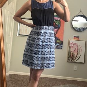 NWT Anthropologie Navy & Black Woven Bottom Dress